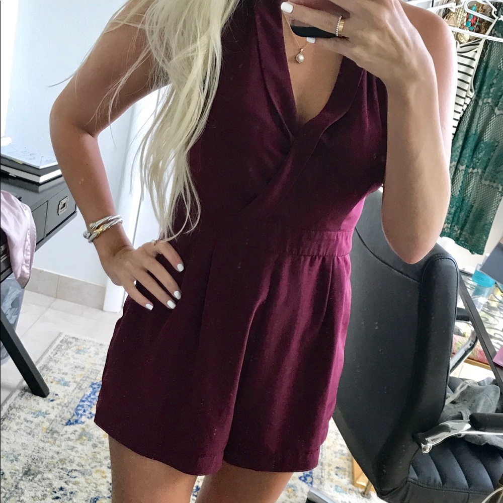 Burgundy Romper
